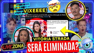 🔴BBB25: QUEM VAI SAIR?🚨 VITÓRIA STRADA É ELIMINADA em ENQUESTES CONTRA GABRIEL E ALINE NO PAREDÃO!🔥