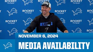 Detroit Lions assistant coaches meet with the media | November 6, 2024