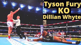 Tyson Fury knocks out Dillian Whyte in the 6th round | Tyson Fury knockout win over Dillian Whyte.