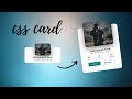 Animated Profile Card UI Design using Html & CSS | CSS Card with Hover Effects