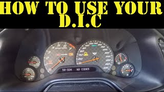 How to use C5 Corvette Driver information center(D.I.C)