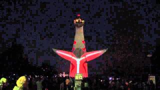 2011イルミナイト万博X'mas 太陽の塔ビームペインティング