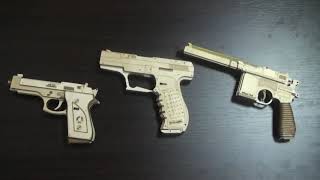 Wood Trick 'Set of guns' 3D puzzle Wooden Model KIT
