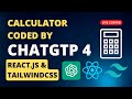 Crafting a Calculator with ChatGPT's Expertise | React js, Tailwind CSS | Raw Coding Journey