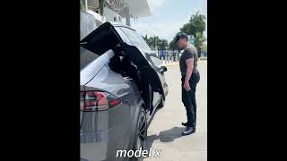 which model does Elon musk use? #tesla #modelx #luxurycars