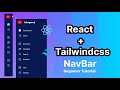 How to make Responsive NavBar in React using tailwind css | React JS Tailwind css tutorial