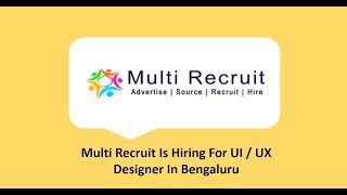 UI UX Designer Job - Multi Recruit