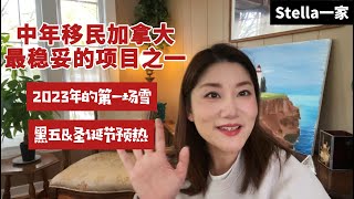 中年移民加拿大最穩健的計畫之一｜迎來2023年的第一場雪｜各大商超的黑五聖誕🎄預熱#canadaimmigration #canadalife #海外華人 #vlog