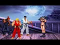 LEONA YS VS ICE RYU, FIRE KEN & SHIN AKUMA