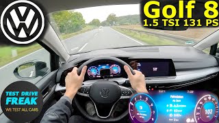 2023 VW Golf 8 1.5 TSI 131 PS | Country Road POV Drive with Fuel Consumption