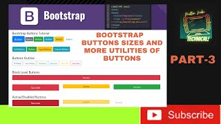Bootstrap Button Sizes | Bootstrap CSS Button Classes Tutorial in Hindi | Part-3