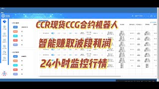 博森科技CCR现货CCG合约量化机器人，智能赚取波段利润，无需人工24小时监控行情