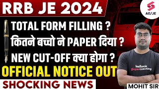 RRB JE 2024 Total Form Fill Up | RRB JE Total Form Fill Up 2024 Zone Wise |Full Analysis | Mohit Sir