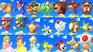 Super Mario Party 〇 All Characters Victory Pose in Social Climbers