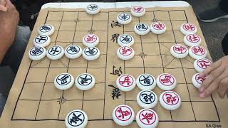 黑方不愧是象棋大师，这棋下的在这个公园里少有对手啊，太厉害 #公园象棋#象棋#街头象棋