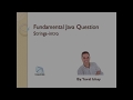 Java  Interview Questions - String Intro