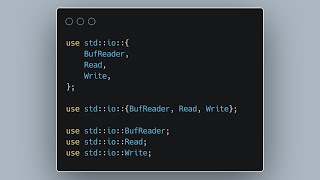 Splitjoin.vim: Rust imports