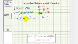 Ex 1: Trigonometric Integration - Power Reducing Formula and U-Substitution