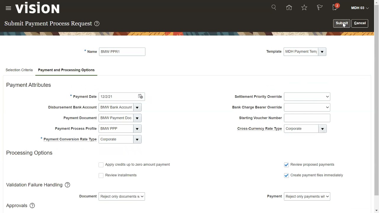 Payment Process Request Ppr Oracle Financials Cloud Youtube