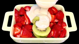 The most delicious dessert of this in 5 minutes! Only 3 ingredients! Strawberry with kiwi