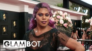 Laverne Cox GLAMBOT: Behind the Scenes at Grammys 2022 | E! Red Carpet & Award Shows