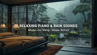 Peaceful Sleep Music + Insomnia - Relaxing Piano \u0026 Soft Rain - Stress Relief, Deep Sleeping Music