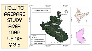 Create Study Area Map In Qgis Map Layout In Qgis Rs Gis Mp3 Mp4