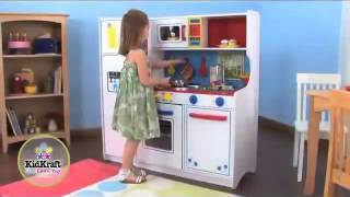 KidKraft Deluxe Lets Cook 53139 Childrens Pretend Wooden Play Toy Kitchen