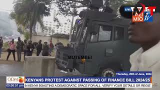 Mtuue Basi!!GenZ Facing off with Police officers over Finance Bill!