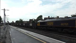 (HD) GBRf 66701 \u0026 66731 at Toinbridge - 5-6/7/18