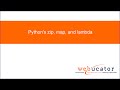 Python's zip, map, and lambda