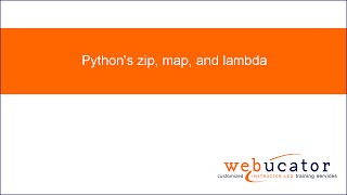 Python's zip, map, and lambda