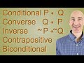 Converse, Inverse, Contrapositive, Biconditional Statements