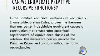 [CSC720] Primitive Recursive Functions