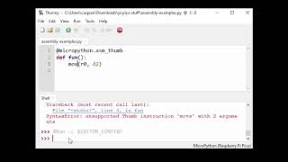 MicroPython assembler for the Raspberry Pi Pico