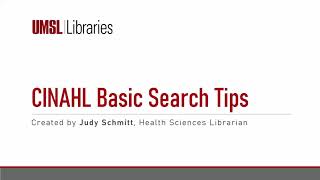 CINAHL Basic Search Tips