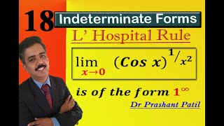 Indeterminate Forms || (𝑪𝒐𝒔 𝒙)^(𝟏⁄𝒙^𝟐) || 𝟏^∞|| Dr Prashant Patil