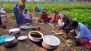 Winter Season Picnic | Mather Tatka Sobzi \u0026 Traditional Chicken Preparing with Grandmother