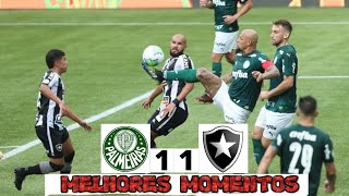 Palmeiras 1 x 1 Botafogo | Brasileirão 2020 | MELHORES MOMENTOS