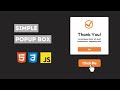 How To Create Popup Box Using HTML CSS And JavaScript | Simple Project JavaScript