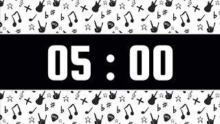5-Minute Timer | With Chill Rock Instrumental Music & Alarm Bell | Rock N Roll Theme 🎵 🎸