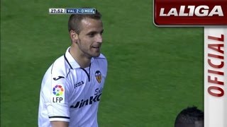 Gol de Roberto Soldado (2-0) en el Valencia CF - Málaga CF - HD
