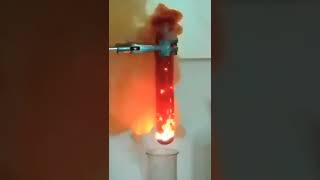 Bromine and Aluminum - The Insane Reaction🧪#shorts #chemistry #red #science #fire #insane #asmr