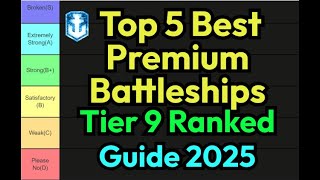 Top 5 Most Powerful Premium Battleship Picks in Tier 9 Ranked Battles Season | World of Warships