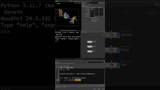 Houdini Python Basics function 001 - hou.selectedNodes() and .name()