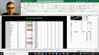 How to Optimize Your Daily Fantasy Sports Lineups Using Excel