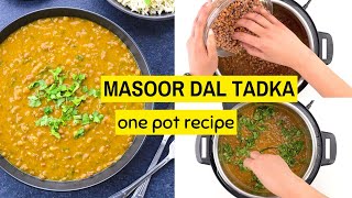 Whole Masoor Dal Tadka | Instant Pot Masoor Dal Recipe