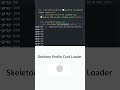 Skeleton Profile Card Loader with Tailwind #code #coding #web #html #css #tailwindcss #javascript