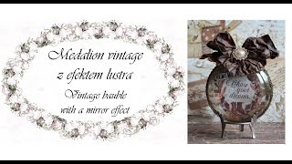 Jak zrobić medalion vintage z efektem lustra? #decoupage #stepbystep #tutorial #vintage #bubble