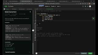 Rotate Array by One - Basic - GeeksforGeeks